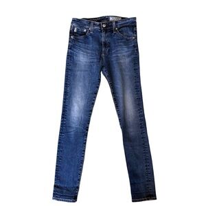 Ag Adriano Goldschmied Dark Blue Farah Skinny Ankle Denim Jeans Size 27 Stretch